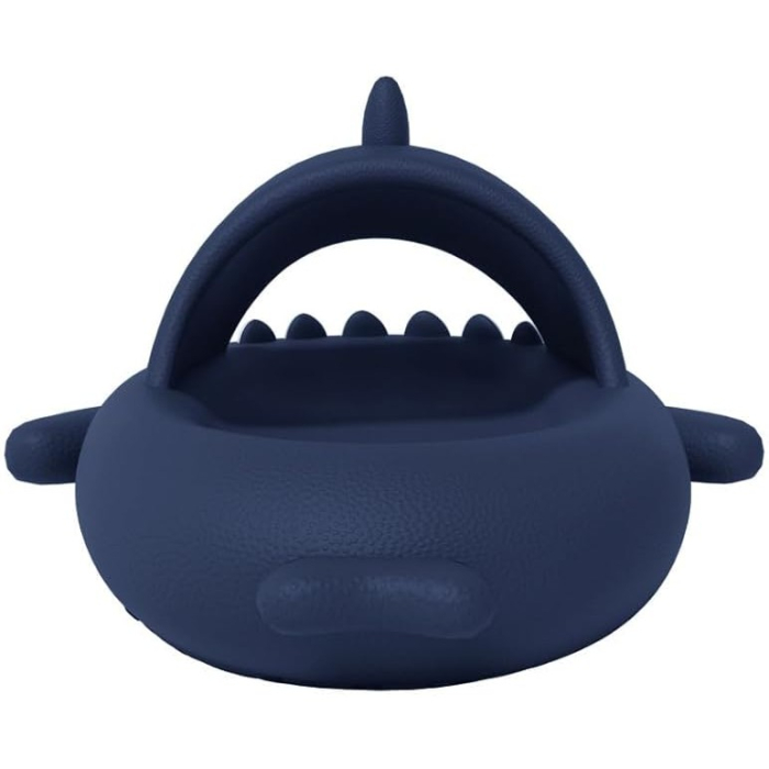 Papuci Tip Rechin, , Unisex, din Spuma EVA, Talpa Groasa Antiderapanta, Rezistenti la Uzura, Marime 42-43, Albastru Inchis [3]