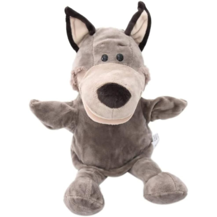 Papusa de Mana pentru Teatru de Papusi, , din Plus, 25 x 10 x 8 cm, Model Lup, Bej [10]