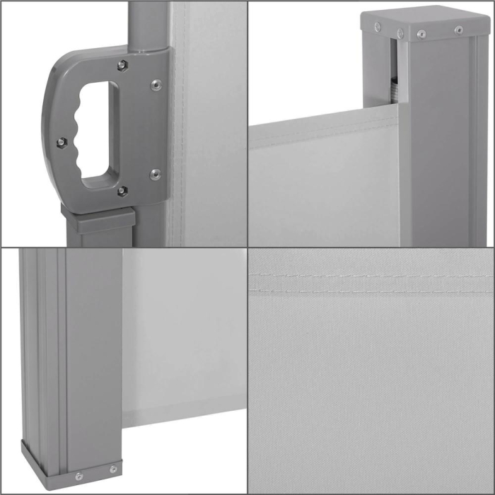 Paravan lateral pentru intimitate, extensibil, sistem fixare inclus, 160x300cm, gri deschis [20]