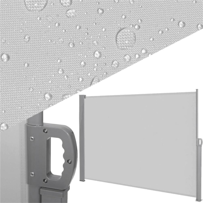 Paravan lateral pentru intimitate, extensibil, sistem fixare inclus, 160x300cm, gri deschis [16]