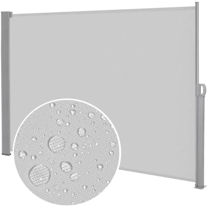 Paravan lateral pentru intimitate, extensibil, sistem fixare inclus, 160x300cm, gri deschis [3]
