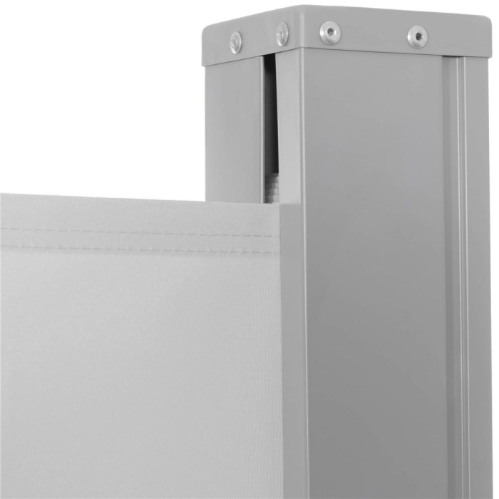 Paravan lateral pentru intimitate, extensibil, sistem fixare inclus, 160x300cm, gri deschis [14]