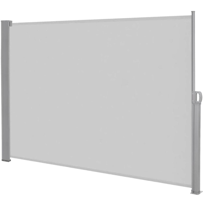 Paravan lateral pentru intimitate, extensibil, sistem fixare inclus, 160x300cm, gri deschis [2]