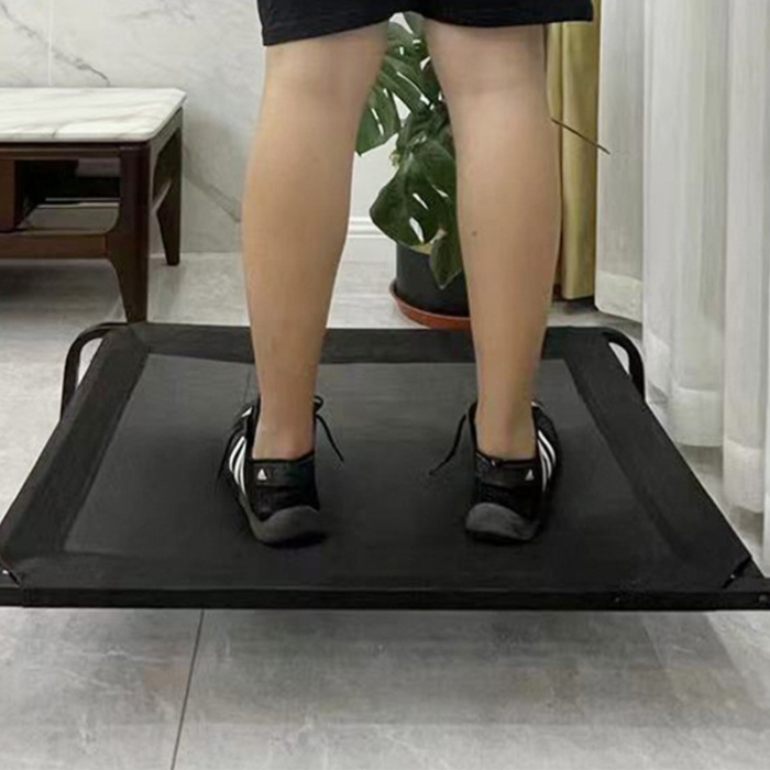 Pat pentru Animalele de Companie, , din Plasa este Rezistent la Umiditate, Picioare de Otel, Respirabil, Marimea S 68 x 55 x 16 cm, Negru [6]