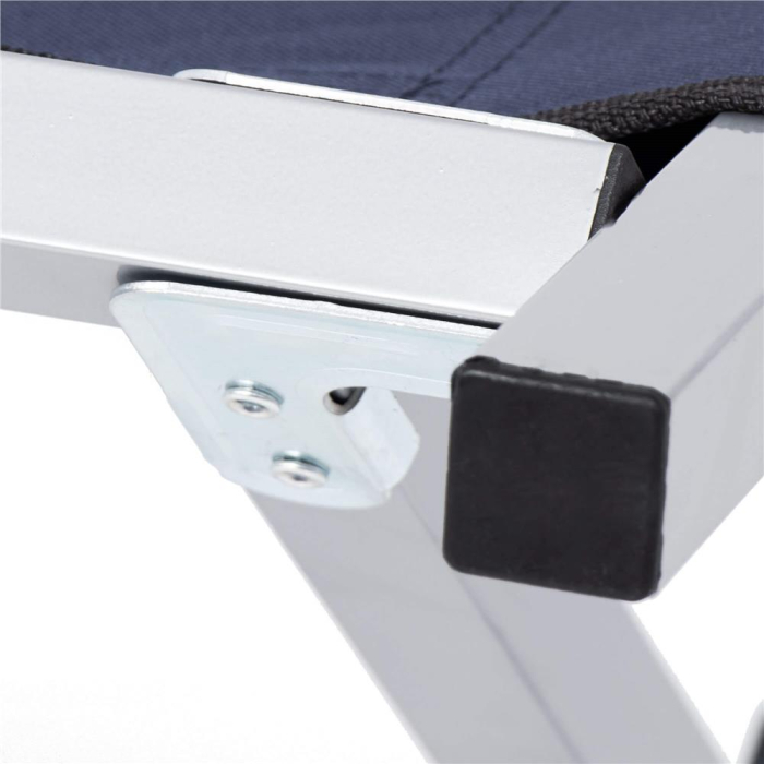 Pat pliant pentru camping, structura metalica, 190x74x42cm, 150kg, albastru marin [5]