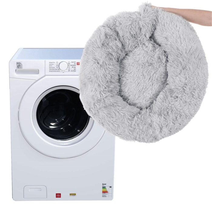 Pat Sersimo pentru caini si pisici, cu husa detasabila, gri, diametru 100cm [5]