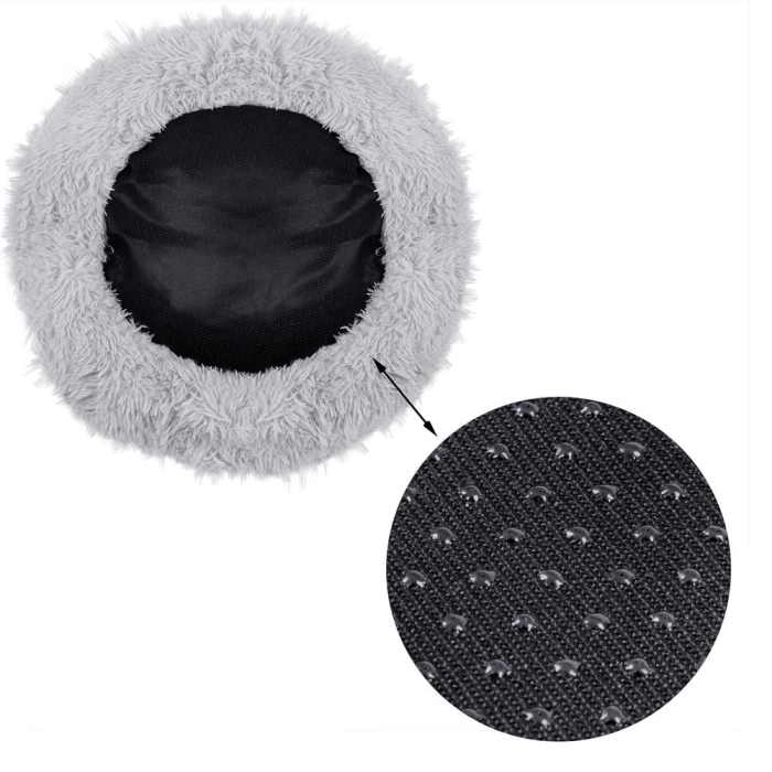 Pat Sersimo pentru caini si pisici, cu husa detasabila, gri, diametru 100cm [2]