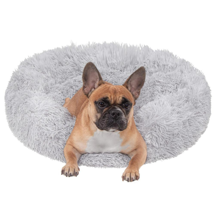Pat Sersimo pentru caini si pisici, cu husa detasabila, gri, diametru 100cm [12]