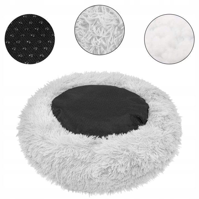 Pat Sersimo pentru caini si pisici, cu husa detasabila, gri, diametru 120cm [4]