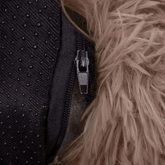 Pat Sersimo pentru caini si pisici, cu husa detasabila, maro deschis, diametru 80cm [6]