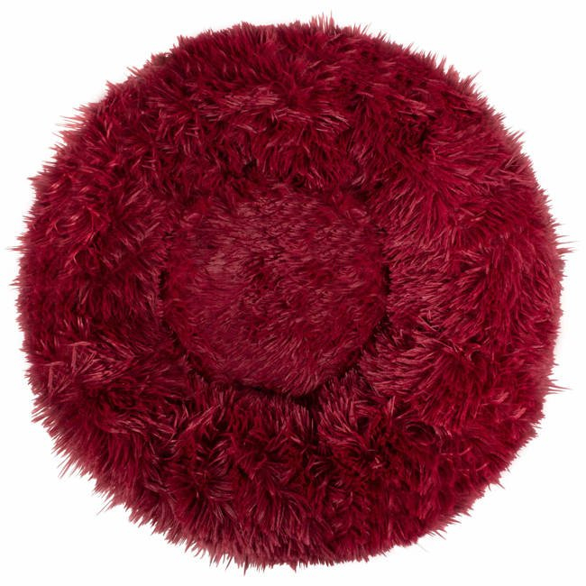 Pat Sersimo pentru caini si pisici, cu husa detasabila, visiniu, diametru 60cm [3]