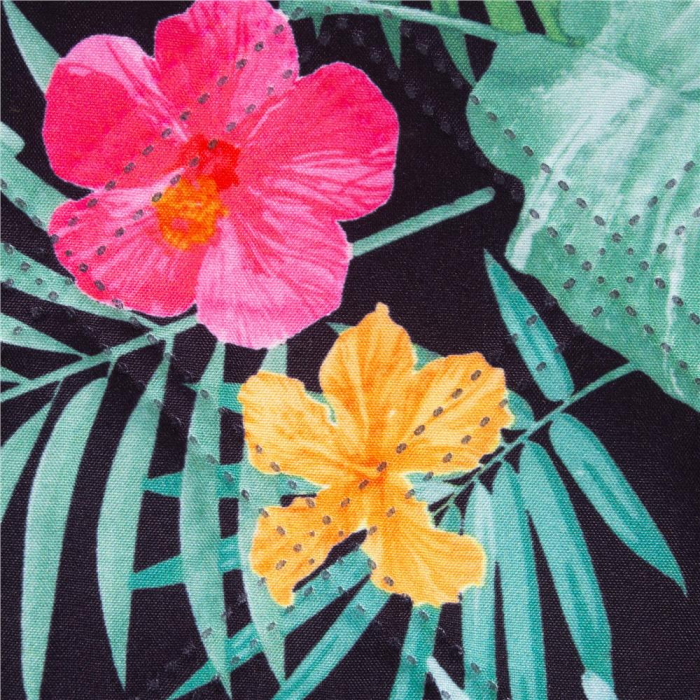 Patura pentru picnic sau plaja, cu folie izolatoare si maner, 200x200cm, negru floral [7]