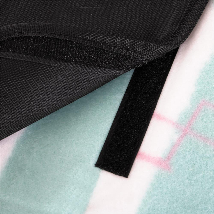 Patura pentru picnic sau plaja, cu folie izolatoare si maner, 200x200cm, flamingo, verde roz [4]