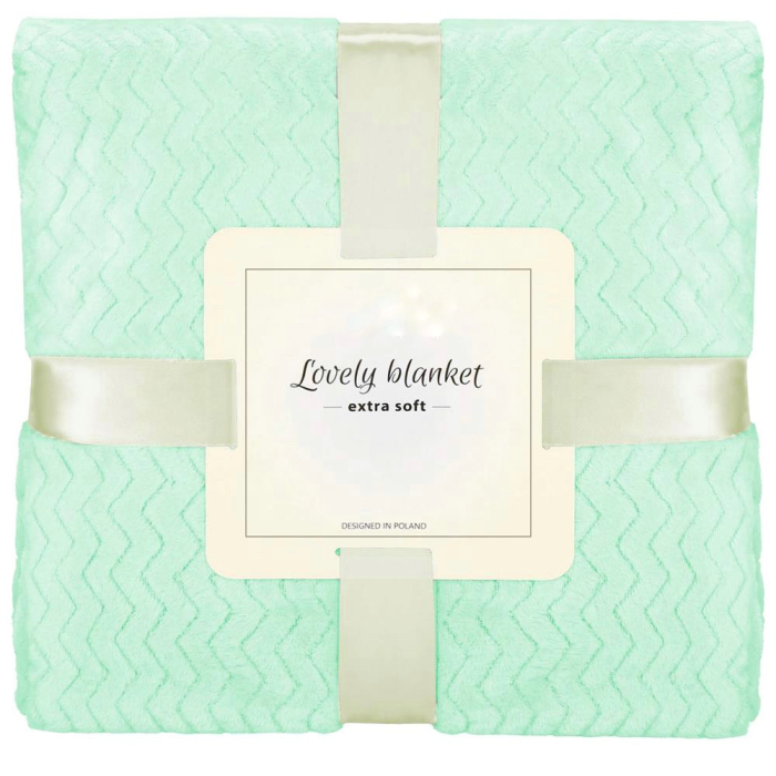 Patura pufoasa pentru 2 persoane, 2 fete, model in relief, 160x220cm, verde [1]