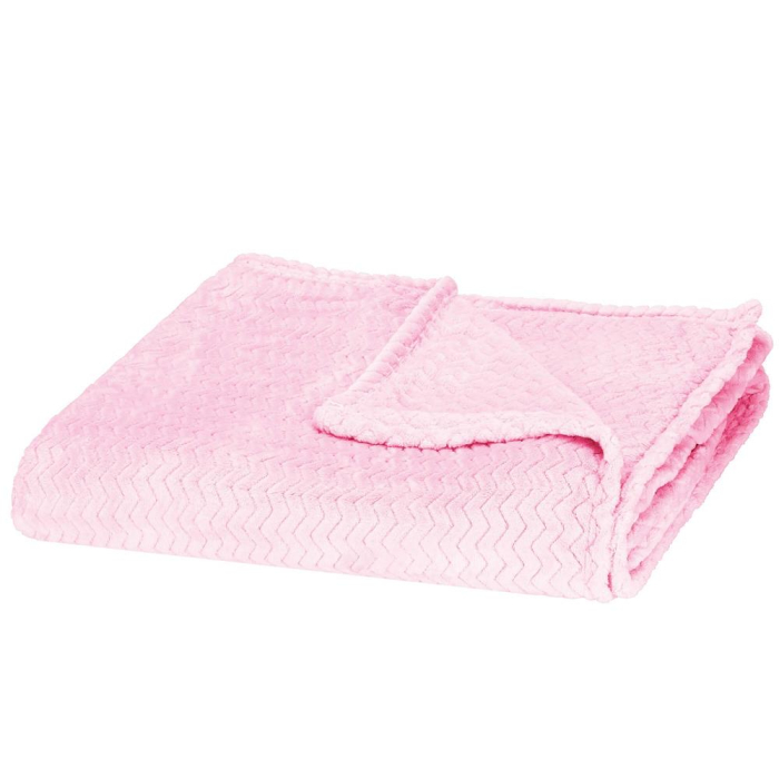 Patura pufoasa pentru 2 persoane, 2 fete, model in relief, 200x220cm, roz [4]