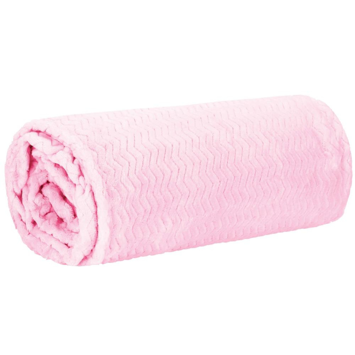 Patura pufoasa pentru 2 persoane, 2 fete, model in relief, 200x220cm, roz [10]