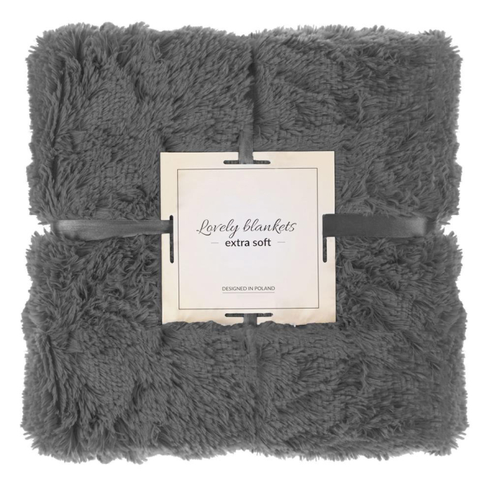 Patura pufoasa si calduroasa pentru 2 persoane, 160x200cm, gri [1]