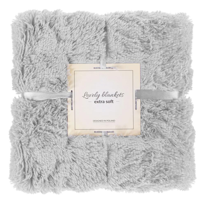 Patura pufoasa si calduroasa pentru 2 persoane, 200x240cm, gri deschis [1]