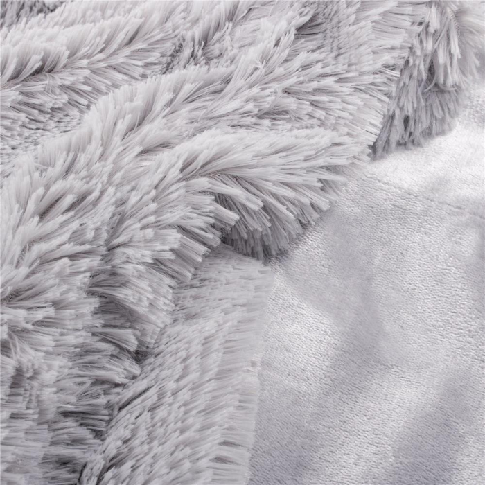 Patura pufoasa si calduroasa pentru 2 persoane, 200x240cm, gri deschis [6]