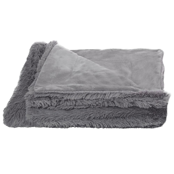 Patura pufoasa si calduroasa pentru 2 persoane, 160x200cm, gri [5]