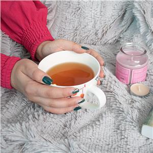 Patura pufoasa si calduroasa pentru 2 persoane, 200x240cm, gri deschis [7]