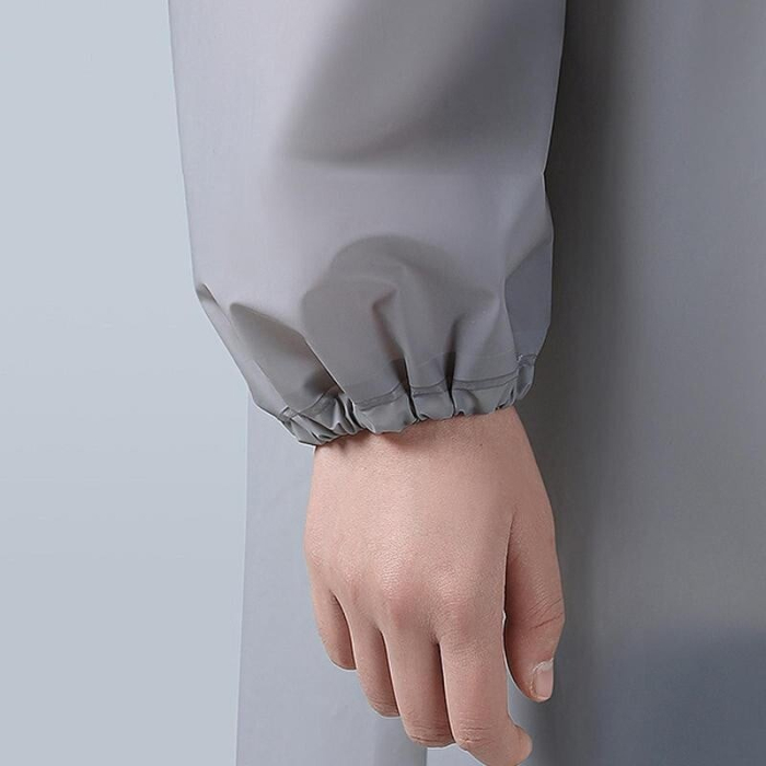 Pelerina de Ploaie, , pentru Adulti 150-180 cm, din EVA, Impermeabila, Rezistenta la Vant, Inchidere cu Capse, 140 g, Gri [4]