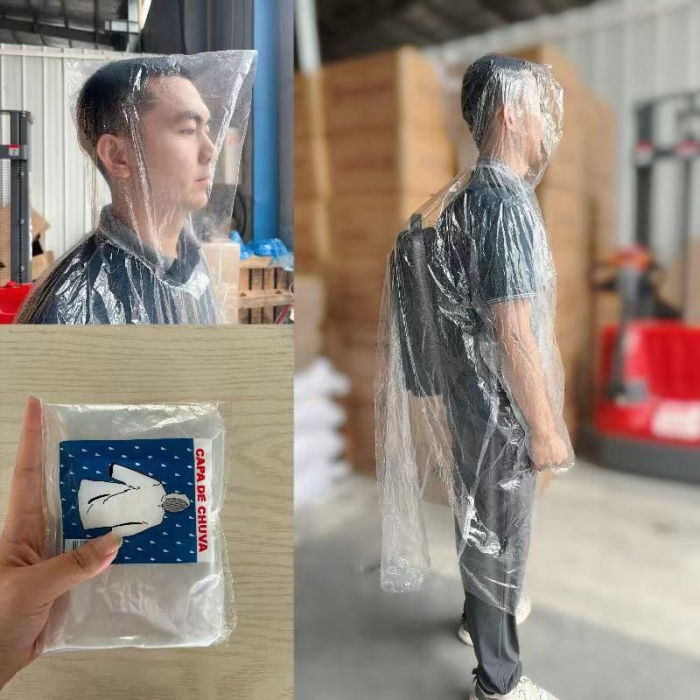 Pelerina de Ploaie, , pentru Adulti, 150 x 90 cm, Tip Poncho, Impermeabila, de Unica Folosinta, 30 g, Transparent [6]