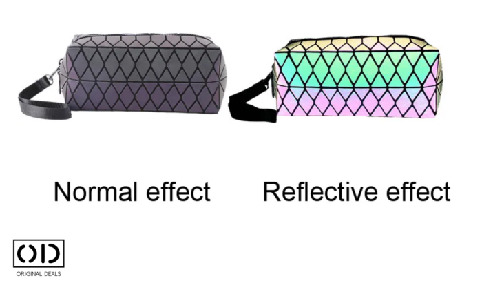 Penar Reflectorizant cu Elemente Geometrice, PVC Premium, cu Fermoar si Maner – Original Deals [8]