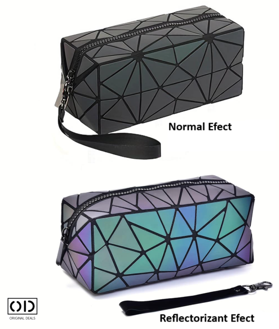 Penar Reflectorizant cu Elemente Geometrice, PVC Premium, cu Fermoar si Maner – Original Deals [16]