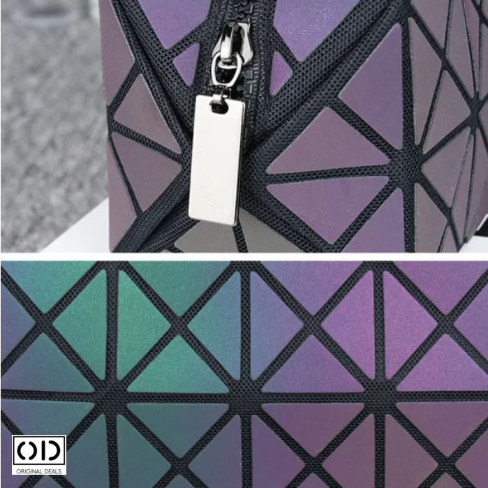 Penar Reflectorizant cu Elemente Geometrice, PVC Premium, cu Fermoar si Maner – Original Deals [3]