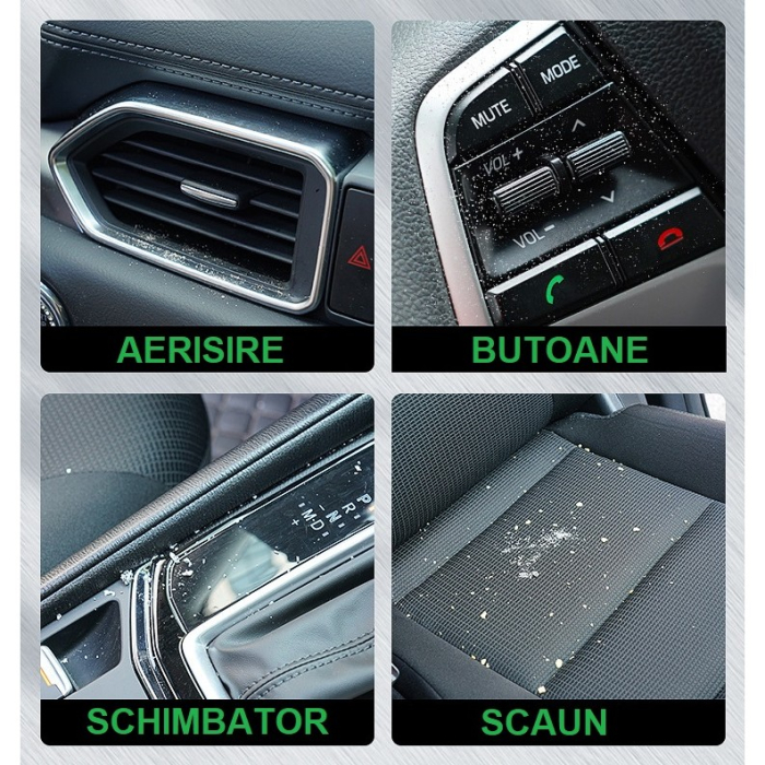 Pensula Multifunctionala, , Pentru Machiaj sau Indepartat Praful din Masina, Par Sintetic, cu Capac de Protectie, Negru [5]