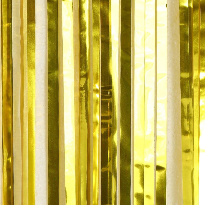 Perdea Franjurata, , Model Decor Petrecere, pentru Fundal de Poze, Amenajare Colorata a Petrecerii, Dimensiune 100x200 cm, Gold [3]