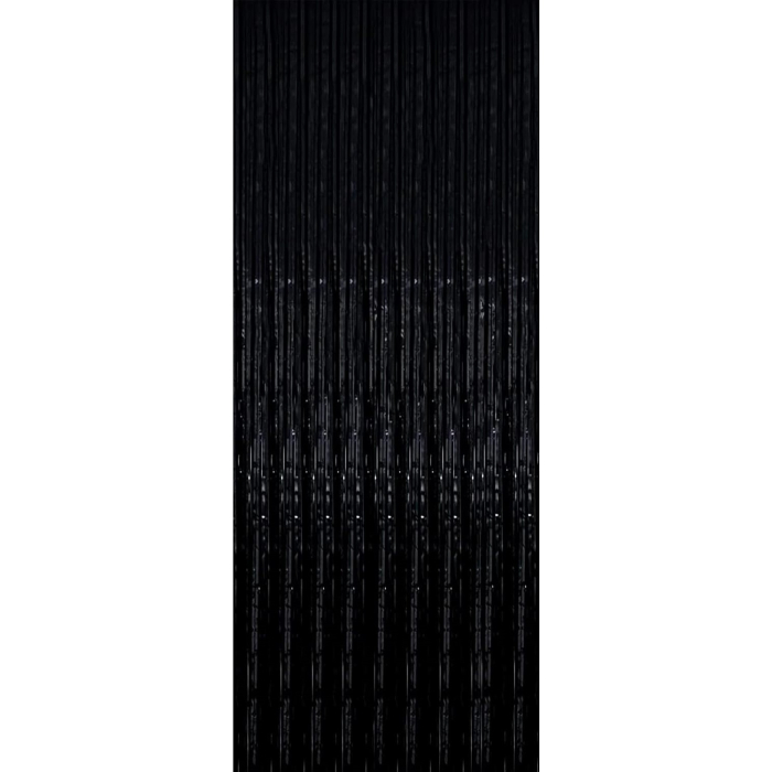 Perdea Franjurata, , Model Decor Petrecere, pentru Fundal de Poze, Amenajare Colorata a Petrecerii, Dimensiune 100x200 cm, Negru [1]