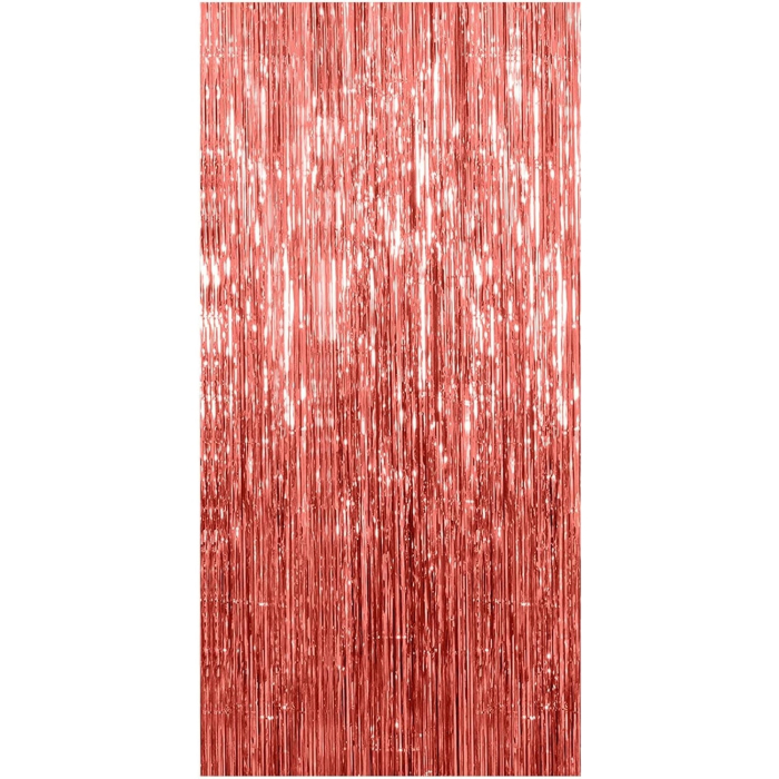 Perdea Franjurata, , Model Decor Petrecere, pentru Fundal de Poze, Amenajare Colorata a Petrecerii, Dimensiune 100x200 cm, Rose Gold [1]