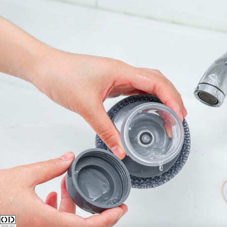 Perie cu Recipient pentru Spalat Vase Perie pentru vase Solutie pentru spalat vase Perie de sarma pentru vase Perie pentru cratite din teflon Perii cu recipient pentru detergent [6]