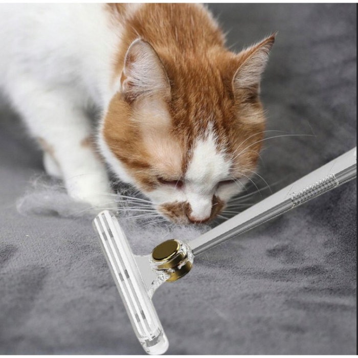 Perie de Indepartare a Scamelor, , pentru Haine si Par de Animale, cu Doua Fete, Manual, Multifunctional, 12x14.5 cm, Accesoriu pentru Casa, Alb [7]