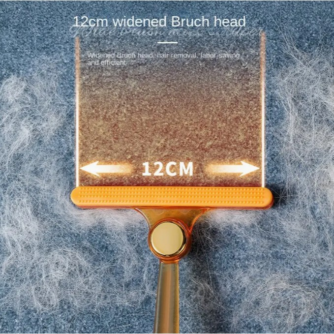 Perie de Indepartare a Scamelor, , pentru Haine si Par de Animale, cu Doua Fete, Manual, Multifunctional, 12x14.5 cm, Accesoriu pentru Casa, Portocaliu [11]