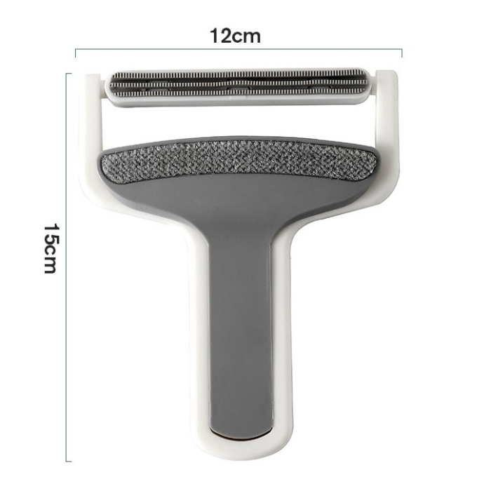 Perie de Indepartarea a Parului si Scamelor, , 12 x 15 cm, Maner Confortabil, Alb/Gri [7]