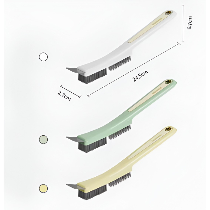 Perie de Sarma pentru Bucatarie, , din Doua Bucati, Maner Lung cu Gaura de Prindere, Peri din Otel, Anti-Reziduu, Anti-Murdarie, 24.5x2.7x6.7cm, Verde [2]