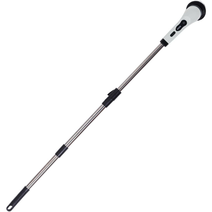 Perie Electrica de Curatare, , pentru Gresie, Baie, Bucatarie, 25x20x9.5 cm, cu 6 Capete, Maner Extensibil Detasabil 84-127cm, Incarcare USB-Type C, Rotire 360 de Grade, 3000 mAh, Culoare: Alb [14]
