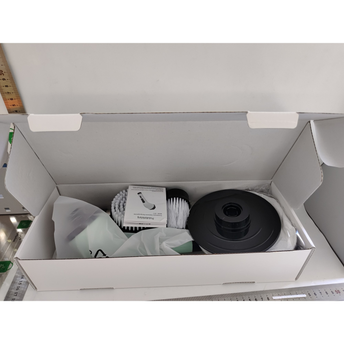 Perie Electrica de Curatare, , pentru Gresie, Baie, Bucatarie, 25x20x9.5 cm, cu 6 Capete, Maner Extensibil Detasabil 84-127cm, Incarcare USB-Type C, Rotire 360 de Grade, 3000 mAh, Culoare: Verde [2]