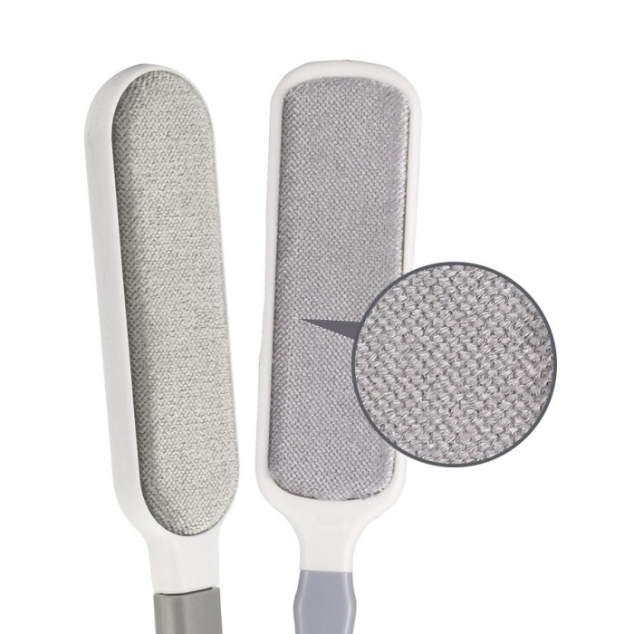 Perie Electrostatica, , Pentru Curatarea Parului de pe Haine si Tapiterii, 2 Fete, Autocuratare, 33 x 7.5 cm, Gri [5]