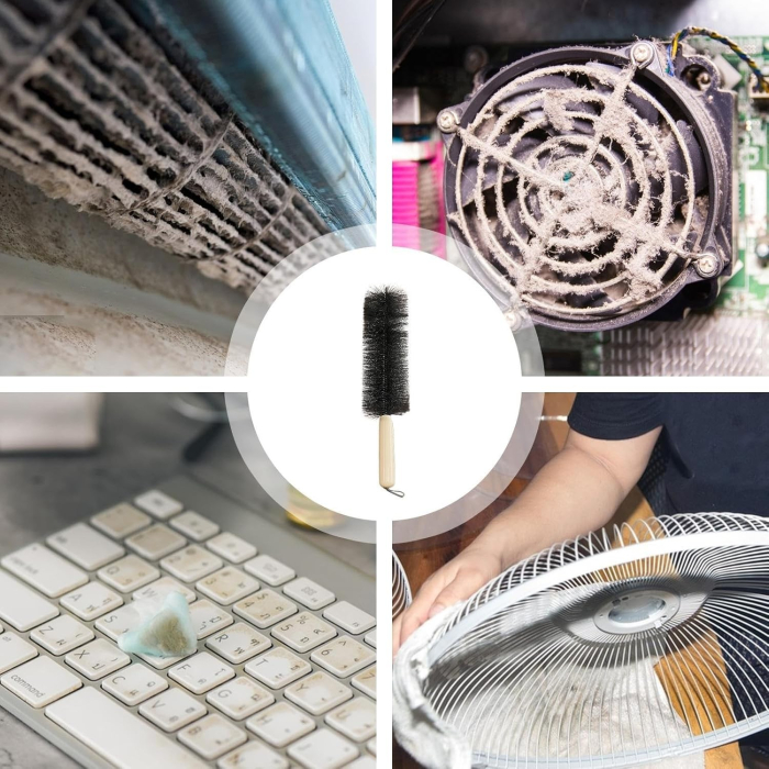 Perie Multifunctionala 2in1, , de Curatare a Prafului, 38 x 11 cm, Perie si Burete, Crem [7]