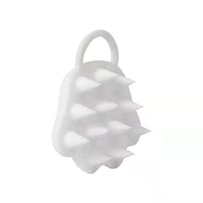 Perie pentru Masajul Scalpului, Perie pentru Sampon, Labuță de Pisică, Dimensiune 7x8 cm, Curatarea si Mentinerea Curata a Parului, Alb [2]