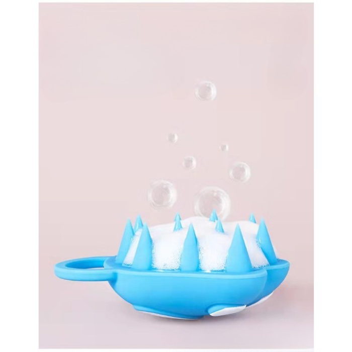 Perie pentru Masajul Scalpului, Perie pentru Sampon, Labuță de Pisică, Dimensiune 7x8 cm, Curatarea si Mentinerea Curata a Parului, Albastru [3]