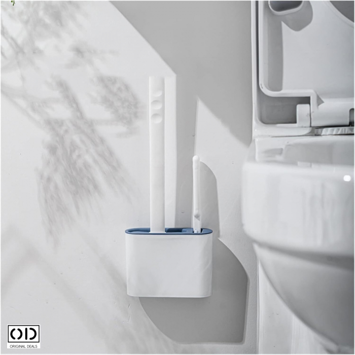Perie de WC Perie Toaleta Perie pentru vasul de Toaleta Perie curatat WC Perie din silicon pentru WC Perie curatat wc din silicon Perie pentru WC Perie pentru Curatenie baie [2]