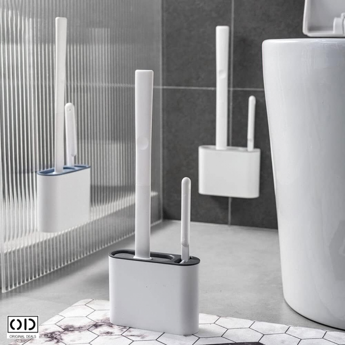Perie de WC Perie Toaleta Perie pentru vasul de Toaleta Perie curatat WC Perie din silicon pentru WC Perie curatat wc din silicon Perie pentru WC Perie pentru Curatenie baie [9]