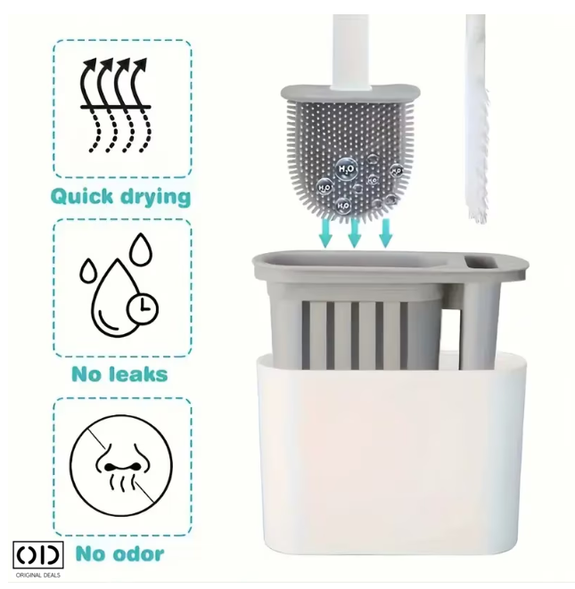 Perie de WC Perie Toaleta Perie pentru vasul de Toaleta Perie curatat WC Perie din silicon pentru WC Perie curatat wc din silicon Perie pentru WC Perie pentru Curatenie baie [11]