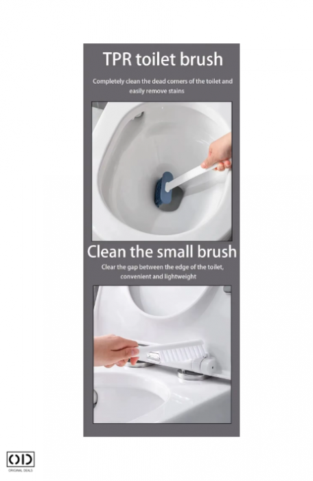 Perie de WC Perie Toaleta Perie pentru vasul de Toaleta Perie curatat WC Perie din silicon pentru WC Perie curatat wc din silicon Perie pentru WC Perie pentru Curatenie baie [15]