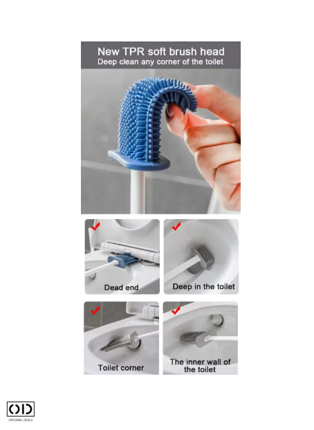 Perie de WC Perie Toaleta Perie pentru vasul de Toaleta Perie curatat WC Perie din silicon pentru WC Perie curatat wc din silicon Perie pentru WC Perie pentru Curatenie baie [17]